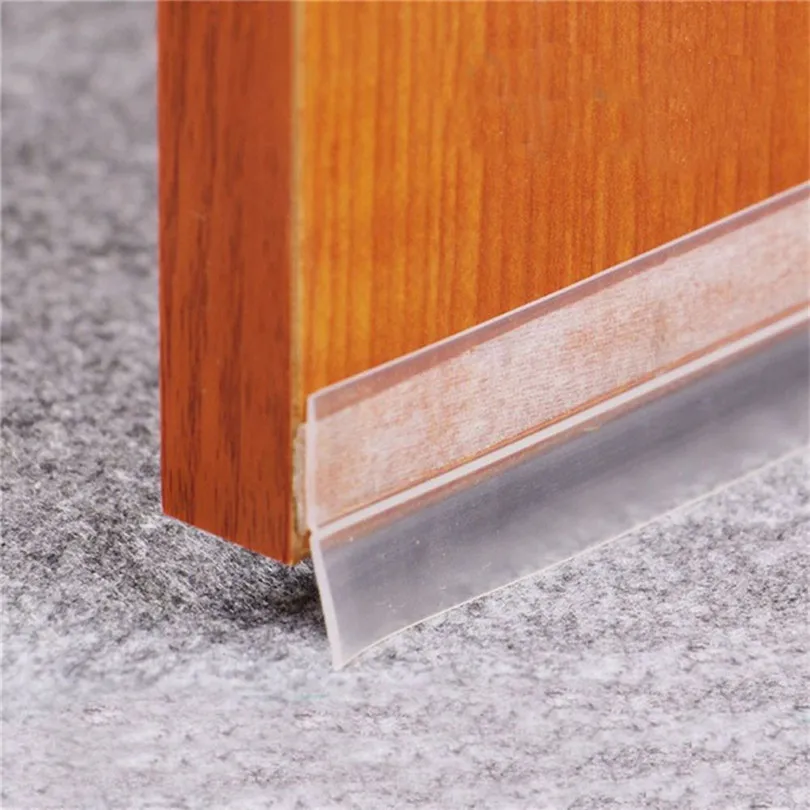 

1PC Door Sealing Strip Silicone Strip Glass Door Window Seals Sound Insulation Self-adhesive Windproof Wooden Doors Seam #4J10