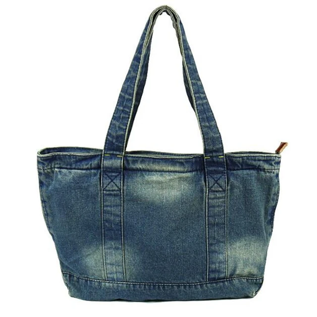 Bolsas de tela vaquera informales para mujer, de mano para Vaqueros, diseño mujer, bolso de mano de alta capacidad, bolsos casuales combinados _ - AliExpress Mobile