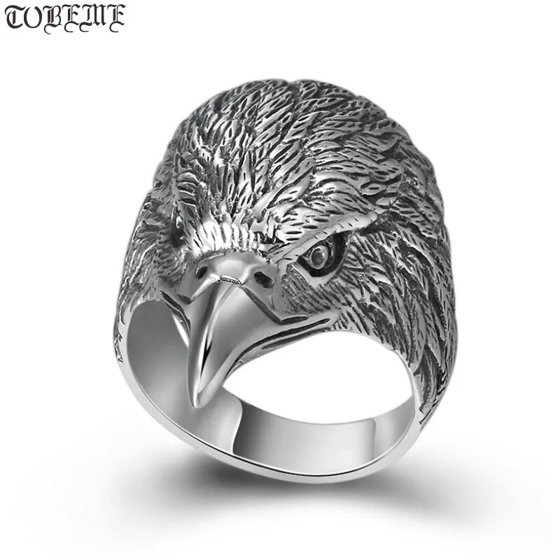 Fatti A Mano 100% 925 Argento Cool-Aquila Anello 925 Sterling Power-Uomo Aquila Anello In Argento 925 Anello Da Cocktail