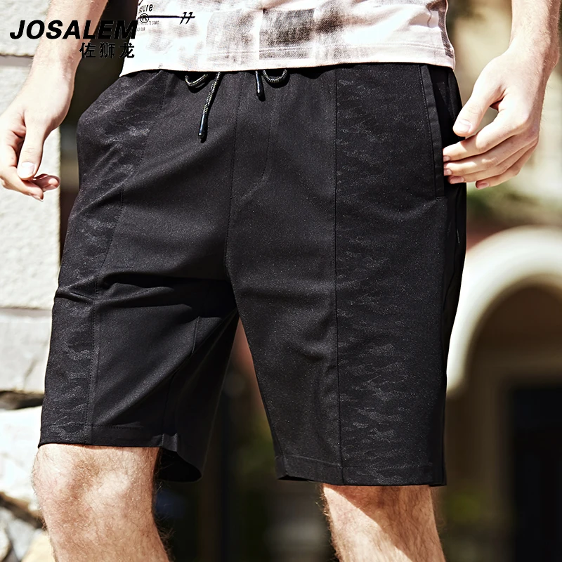 JOSALEM Men Summer Shorts Fashion Solid Men's Short Pants Jogger Men Clothing Beach Drop Crotch