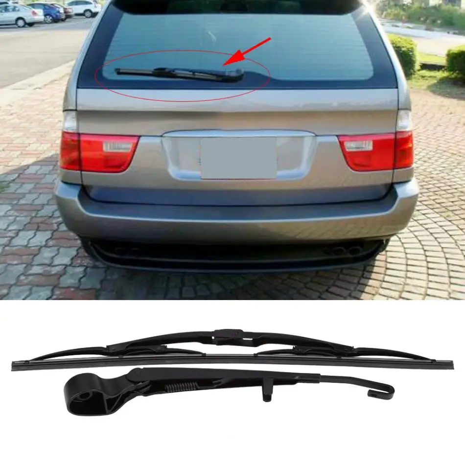 For BMW X5 E53 1999-2006 61627068076 Rear Windshield Windscreen Wiper Arm & Blade Set For BMW X5 E53 1999-2006 61627068076 Rear Windshield Windscreen Wiper Arm & Blade Set