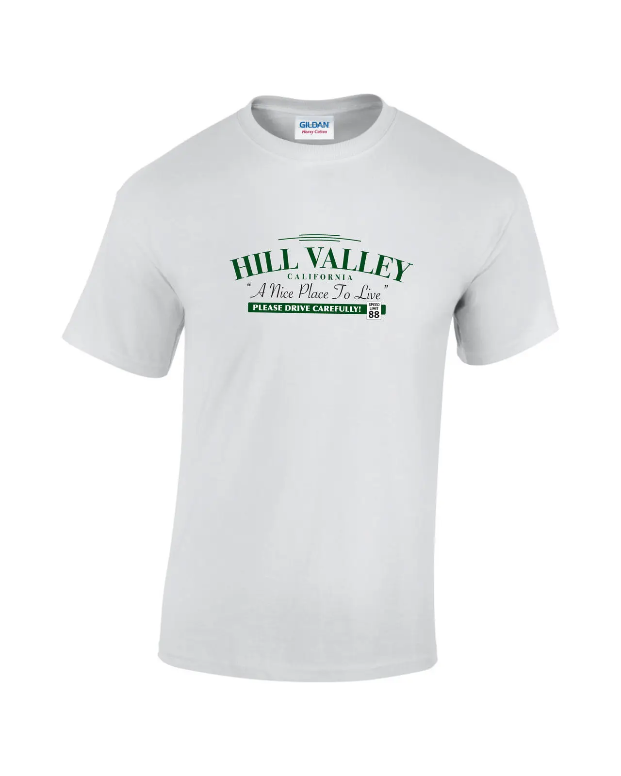 Valley Hill Калифорния мужская печатных фильм футболка вдохновленные Назад в будущее