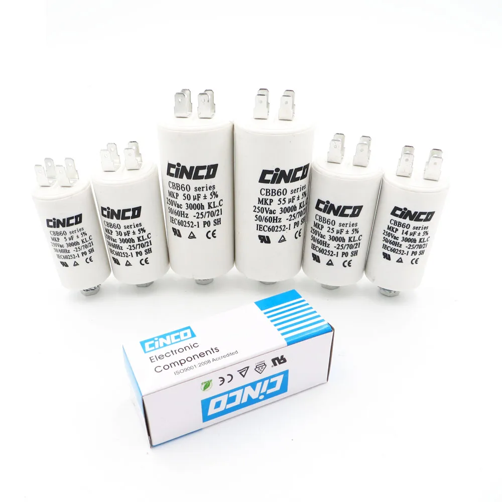 

250V Motor Run Capacitor CBB60 60UF 55UF 50UF 45UF 40UF 35UF 30UF 25UF 20UF 18UF 16UF 15UF 14UF 12.5UF 12UF 10UF 8UF 7UF 6UF 5UF