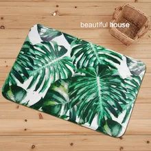 Зеленые листья, коврик с рисунком, Европейский коврик для двери, коврик для ванной, кухни, ковер, утолщенный мягкий Противоскользящий коврик