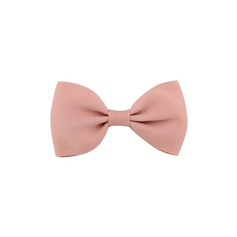 10 шт Детские ленты лук галстук Заколки для волос для девочек милый маленький заколки для детей Hairgrips новорожденных аксессуары для волос - Цвет: 16 Dark Pink