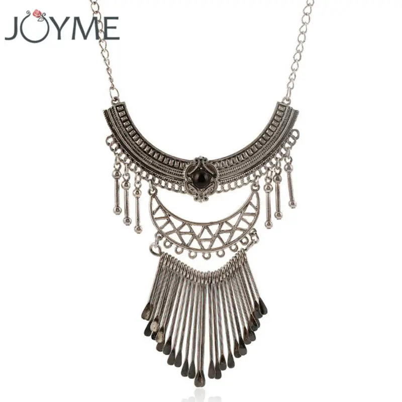 Multi Layer Necklace Silver Statement Necklace For Women Indian Jewelry
