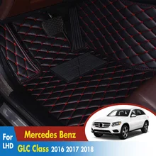 LHD Tappetini Auto Per Mercedes Benz Classe GLC 2016 2017 2018 Auto Coperture Tappeti In Pelle Auto Esterno Accessori Auto tappeto