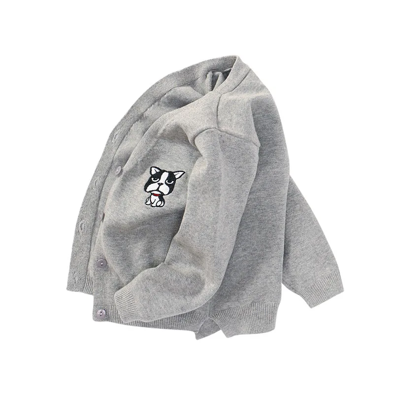 Cartoon Dog Knit Baby Sweater Long Sleeve V-Neck Children Sweater For Girls Fashion Kids Cardigan Autumn Children Clothing 2-6T (1)