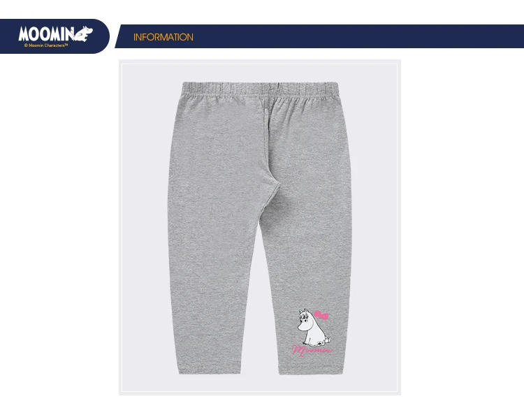 Moomin/хлопковые леггинсы для девочек; укороченные узкие брюки; брюки с оборками; обтягивающие штаны с эластичной резинкой на талии для девочек; розовые брюки с оборками