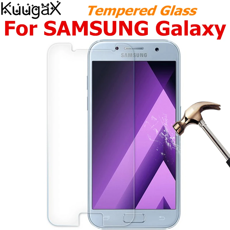 Закаленное стекло для SAMSUNG Galaxy A3 A5 A7 2015 2016 2017 A8 A9 Защитная крышка экрана 9H на A300 A310