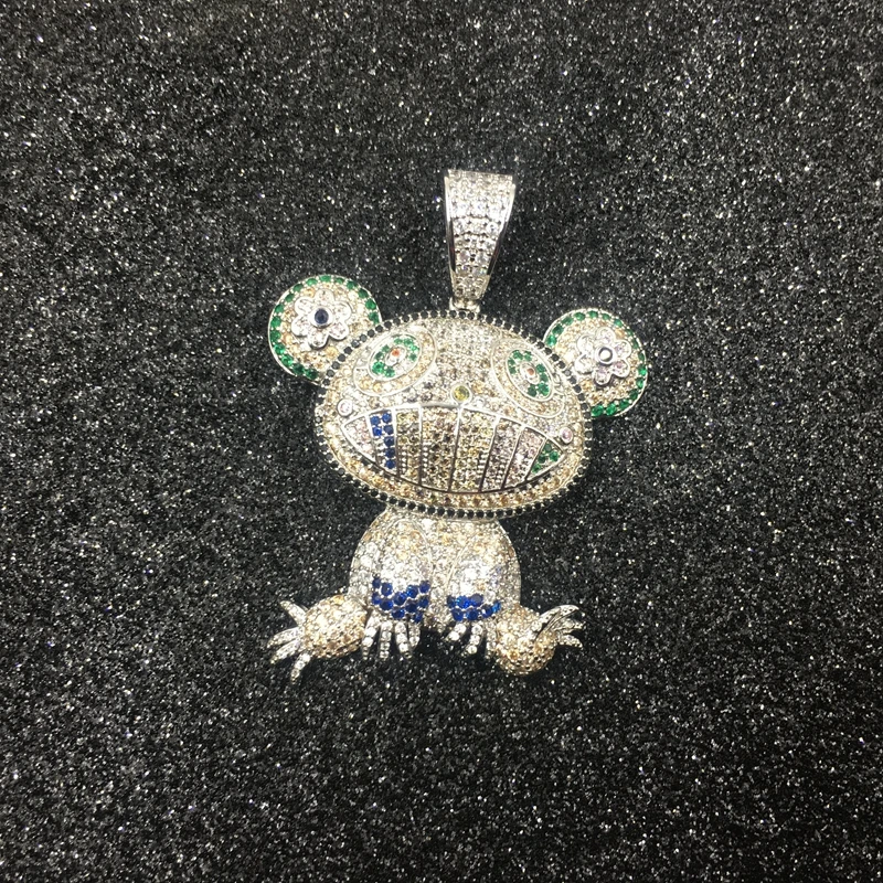 iced out jewelry bling bling frog pendants necklaces (4)