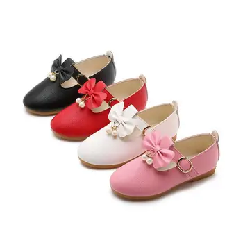 

New Fashion spring autumn Children casual shoes bow baby princess single shoes kids dance shoes Soft bottom with Bowtie
