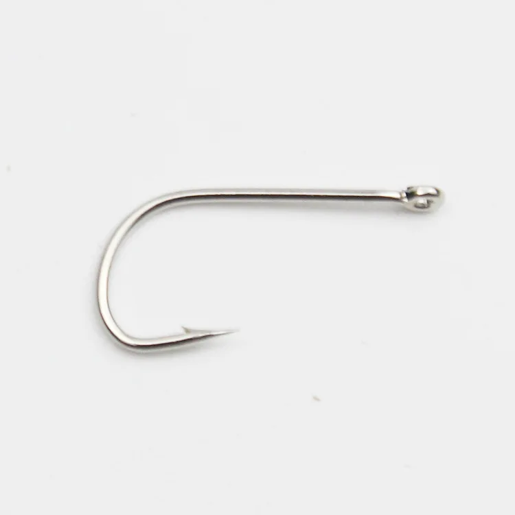 20pcs/lot Long Shank Barbed Fishhook 2#-10# silver high Carbon Steel Single Circle carp Bass hook Sea Tackle Accessories