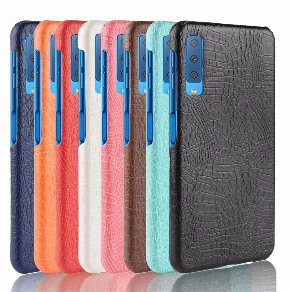 

For Samsung Galaxy A7 2018 A 750 Case Luxury Retro Crocodile Cool Leather Pattern Back Cover For Samsung Galaxy A7 2018 A750