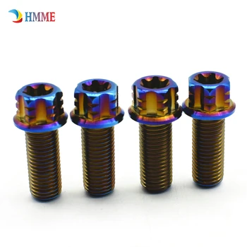 

Titanium Bolts M6 M8 M10 Motorcycle Calipers Brake Blue Flange Torx Head Titanium Screws Ti Fastener 2pieces free shipping
