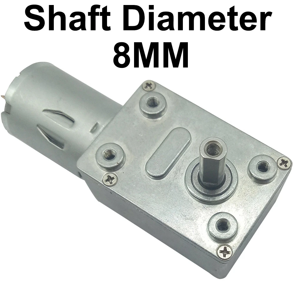 Micro Worm Gear Motor DC Selflocking Turbo Worm Aluminum Gearbox 24V