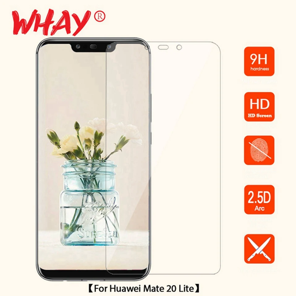 WHaY 2.5D Tempered Glass For Huawei Mate 20 Lite Cover 9H Glass Case For Huawei Mate 20 Lite Film Mate 20 Lite Screen Protector  (13)