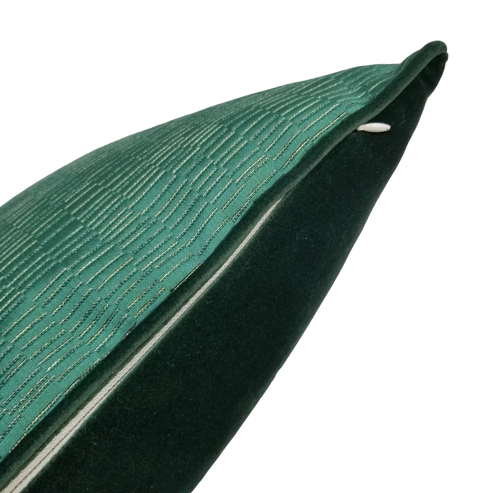 Современный в виде геометрических фигур темно-зеленый галстук из жаккардовой ткани, вельветовый домашний диванная подушка крышка декоративная квадратная Подушка Чехол размером 45*45 см