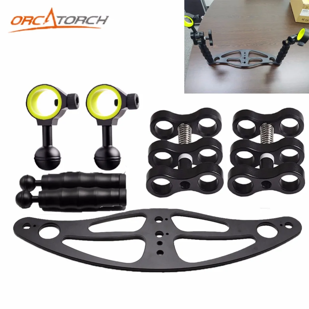 

Orcatorch Camera Tray Underwater Ball Joint Bracket Arm Diving Torch Photography Fill Lights and Camera Holder Mounts