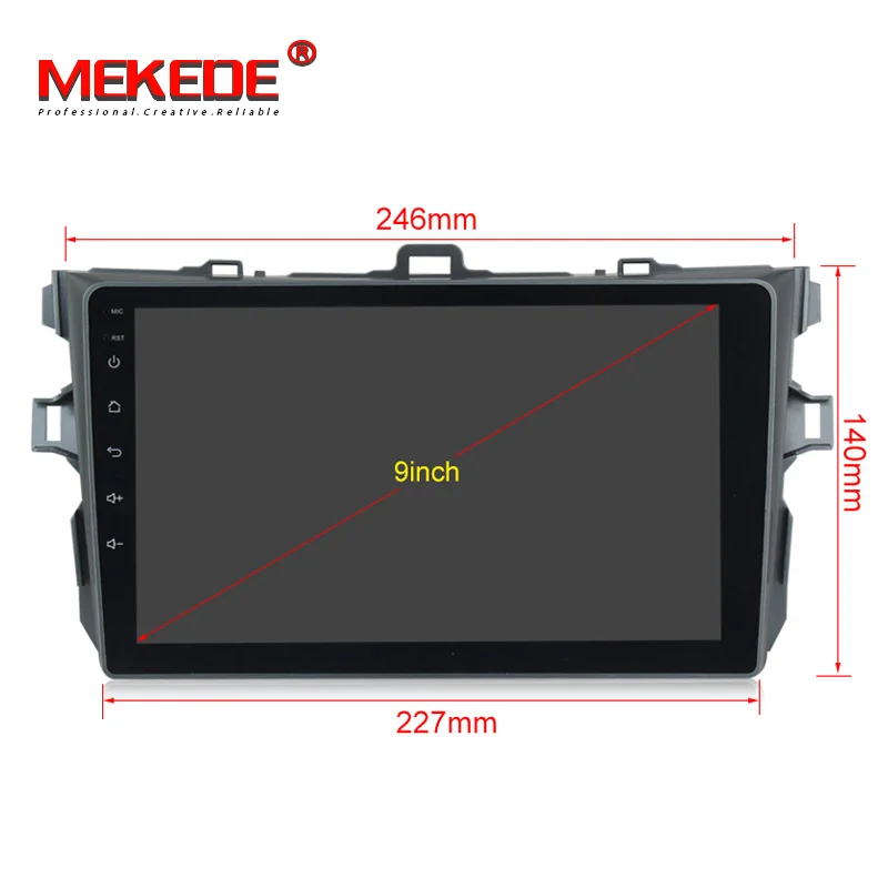Perfect MEKEDE Car multimedia player Radio stereo Car Android 8.1 For toyota corolla 2007-2011 with Navigation Stereo  (No dvd) WIFI BT 4