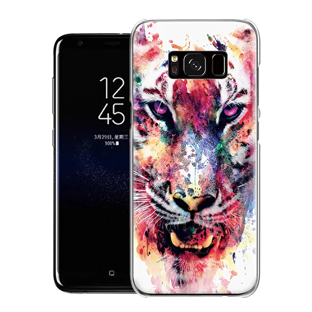 Цветной большой лев Снежная Сова олень красочные каракули для samsung Galaxy S4 S5 Mini S6 S7 S8 S9 Edge Plus Note 3 4 5 8 чехол для телефона - Цвет: 7416