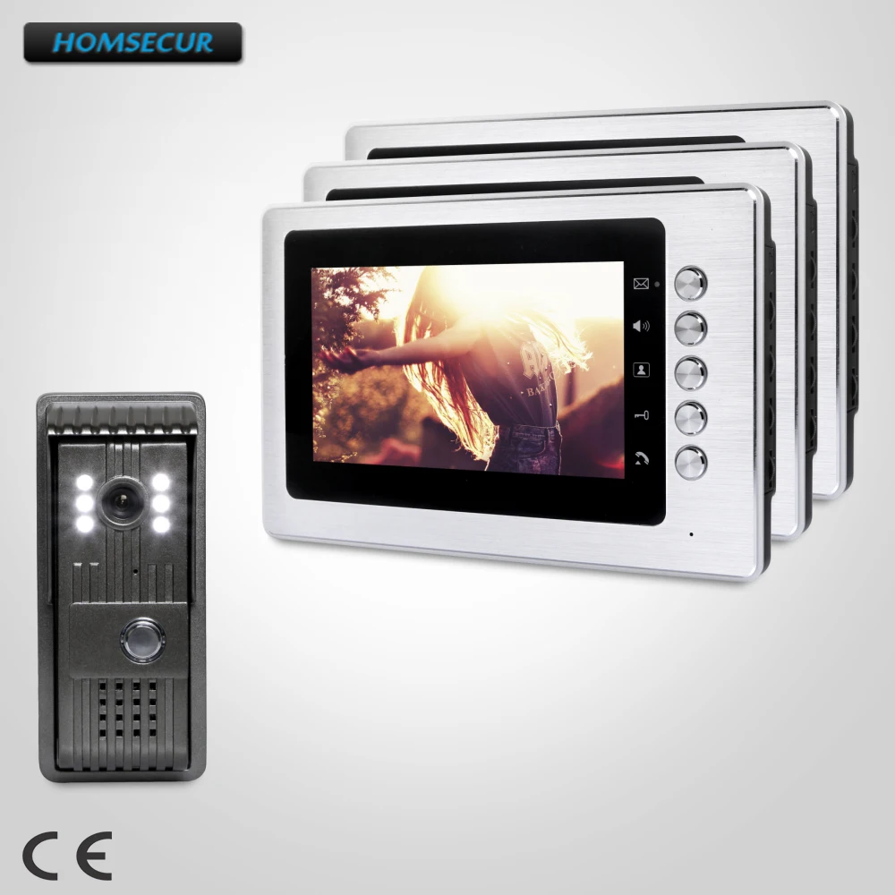 

HOMSECUR 7" Video Security Door Phone with Mute Mode for Home Security for House/ Flat XC003+XM705