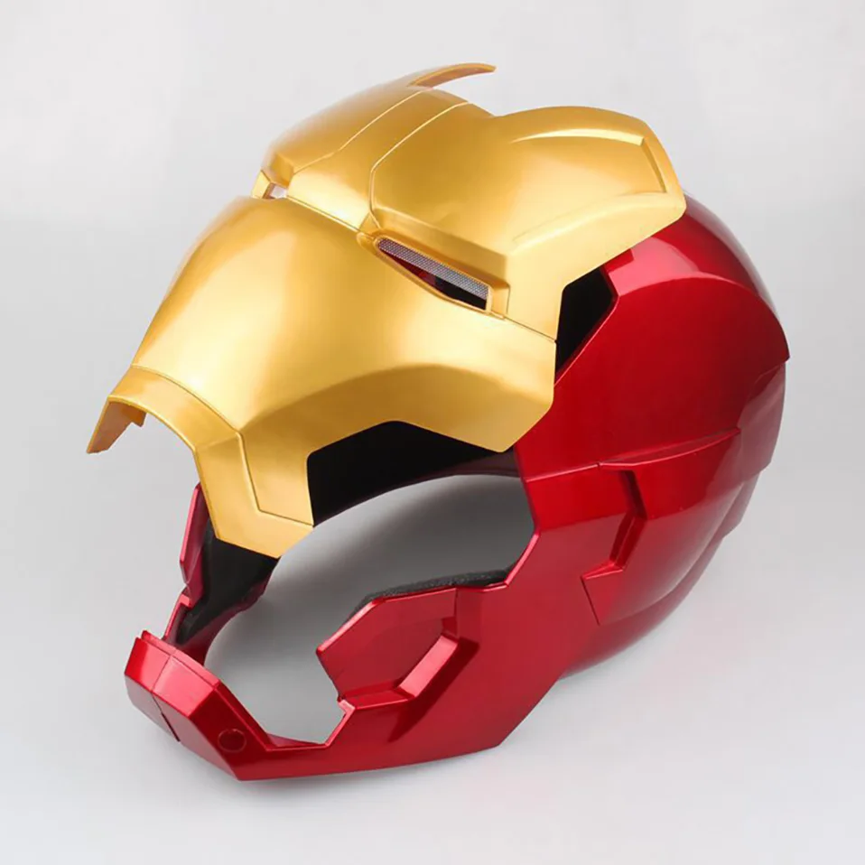 1:1 для косплея Железного человека детская маска ПВХ фигурка игрушка с светодиодный свет Железный человек Шлем Коллекция Модель размер для