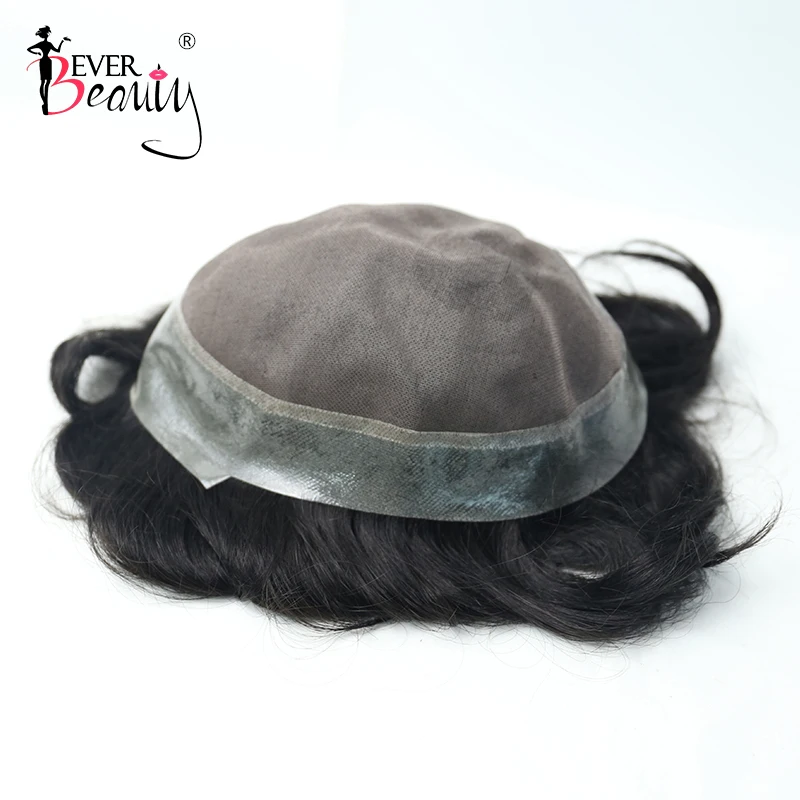 Натуральные мужские волосы Remy 100% европейские натуральные для замены 1B # Color Ever