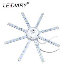 LEDIARY 2D wymienne źródło światła LED do lampy sufitowej 12-24W 220V z magnesem Led Lights wymiana PCB ze sterownikiem