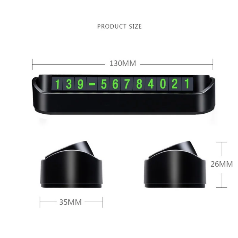

Car Styling Temporary Car-styling Phone Car Park In Number Plate Card Stop Accessories Parking Telephone Automobile