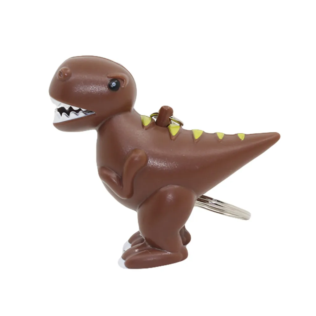 1 шт. детская игрушка забавный животный светодиодный светильник Фигурка динозавра фонарик звуковые брелоки с игрушками брелок аксессуары для детей подарок