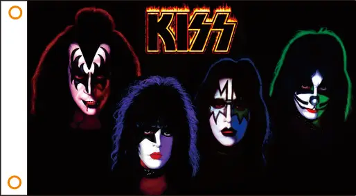 

flag kiss Band banner Custom 3 x 5 Ft 90 x 150 cm 100% Polyester 02