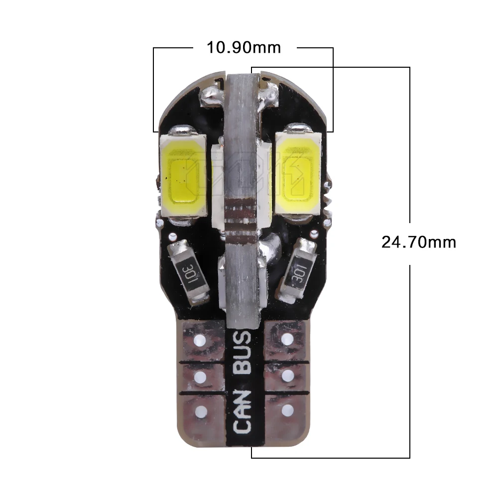 Супер яркий! Светодиодные лампы canbus T10 100X W5W 194 168 5730 t10 8SMD Canbus автомобильные без