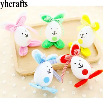 

5PCS/LOT.DIY plastic rabbit craft kits Kindergarten toys Drawing toys Early learning educational toys Easter crafts Wholesale