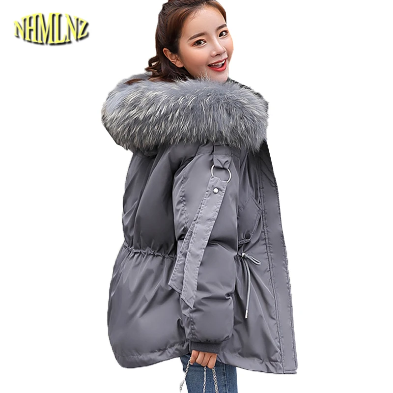 

2019 Winter Parkas Women Long sleeve Hooded Cotton Jacket Solid color Padded Coats Warm Loose Cotton Short Outwear Female DAN330
