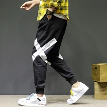 Хип-хоп большие Patchwork Лоскутные уличные брюки мужские брюки в стиле Харадзюку Pantalon Homme спортивные брюки джоггеры повседневные брюки одежда