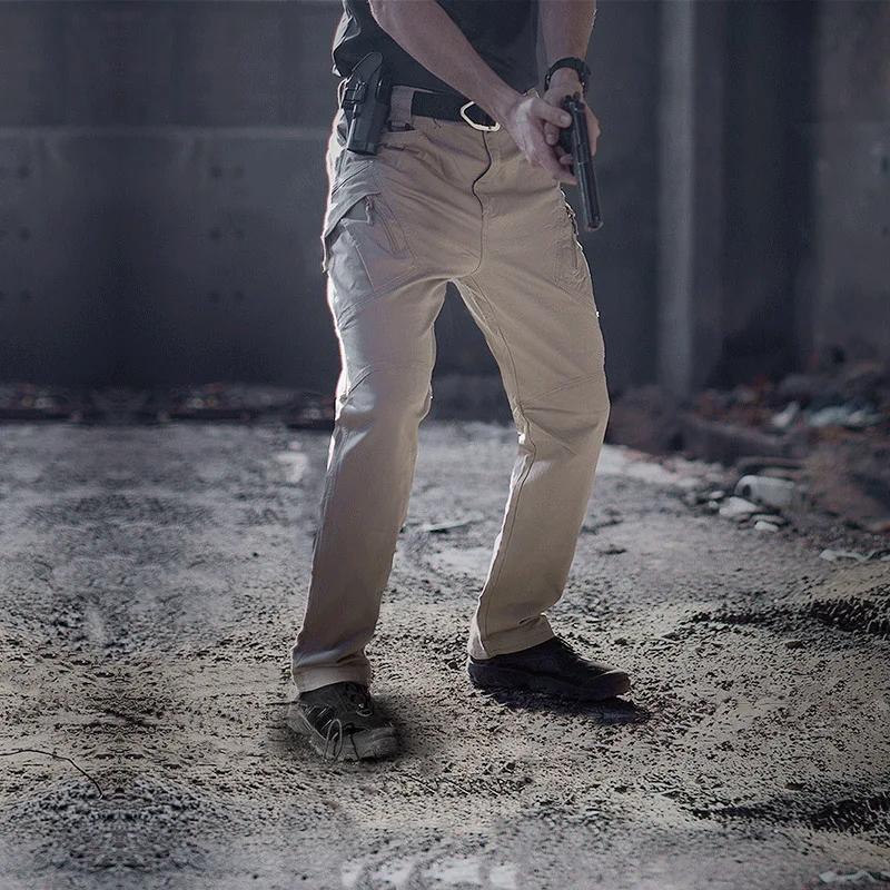  IX9 City Tactical Cargo Pants Men Combat SWAT Army Military Pants Cotton Many Pockets Stretch Flexi