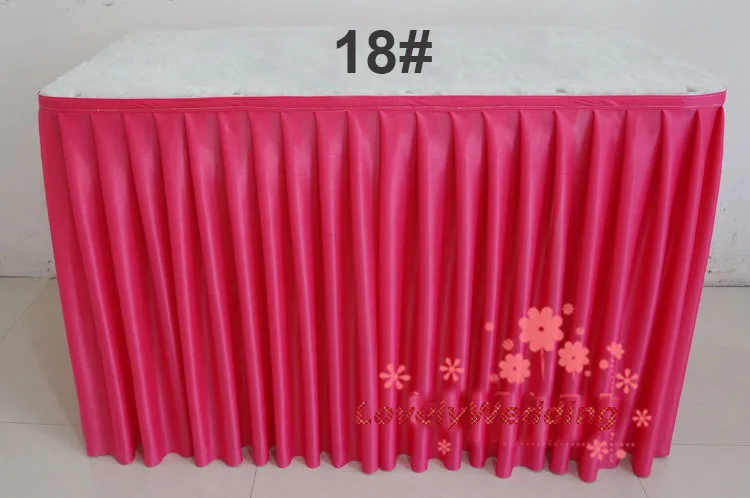 75cm Height Ice silk wedding table skirt table cloth decoration/polyestertable skirt wedding banquet