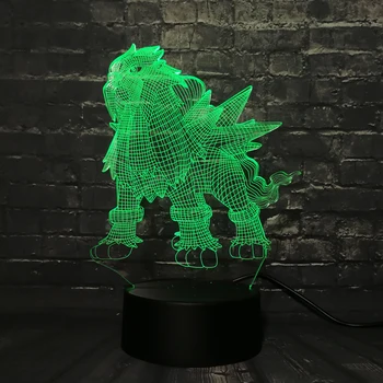 

2019 LED Lava Lamp Game Pokemon Go Action Figure 3D RGB Lamp Pikachu Eevee Dragon Pokeball Ball Bulbasaur Bay Role Night Light
