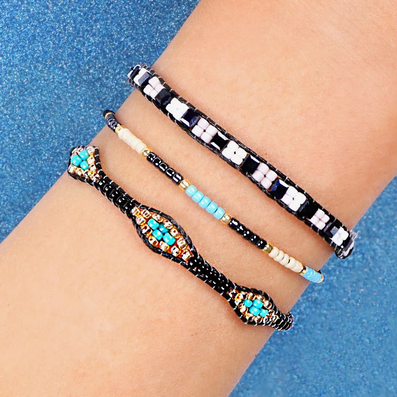 

3 PCS/Set Bohemia MIYUKI Beads Bracelet Bangle Set For Women Adjustable Charm Bohemia DIY hand Jewelry Gift DropShipping