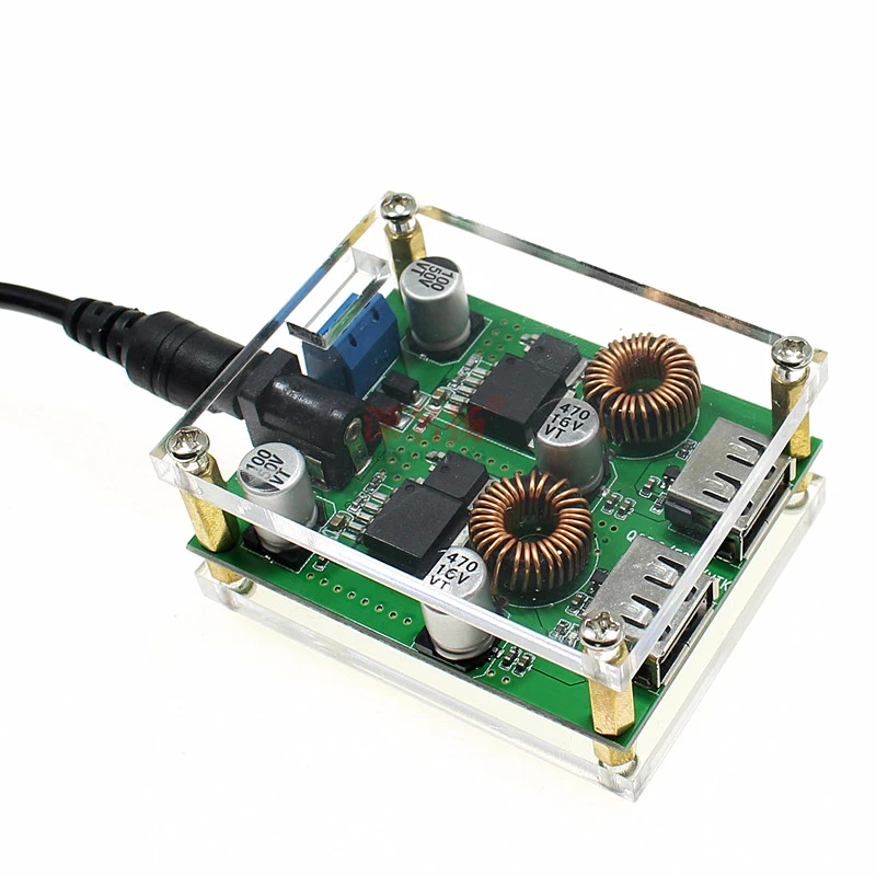 2USB DC Быстрый понижающий зарядный модуль FCPMTK регулятор Автомобильная плата для