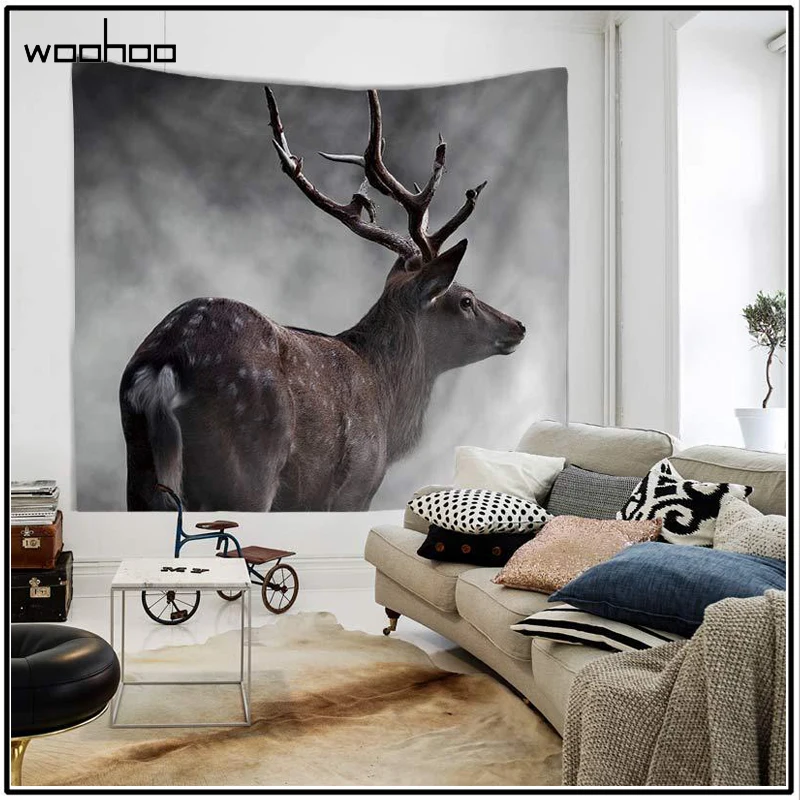 

Forest Psychedelic Deer Wall Hanging Decorative Tapestry Multi-functional Tapestry Wall Beach Towel Polyester Fabric Decorations