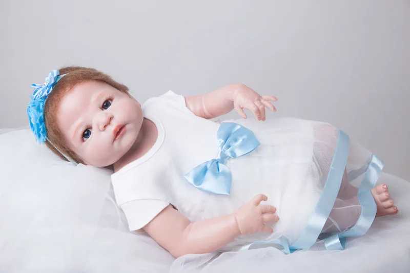 55cm Full Body Silicone Reborn Baby Doll font b Toys b font Play House font b