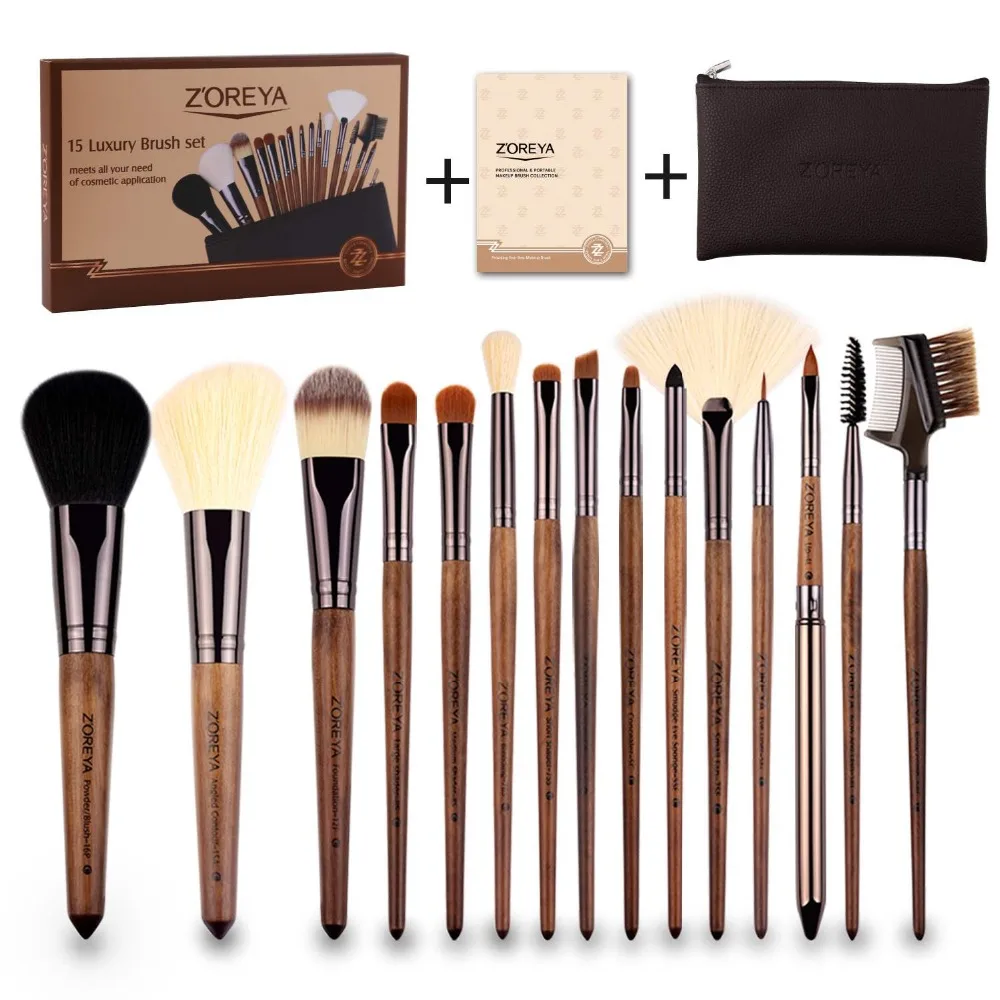 

15 Pcs High Quality Makeup Brush Professional Blending Brush Set Eye,Face Foundation Blush Powder Brush Kit