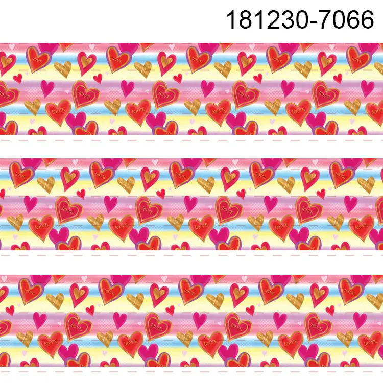 10 ярдов-разные размеры-День Святого Валентина шаблон милая лента напечатанная лента - Цвет: 181230-7066
