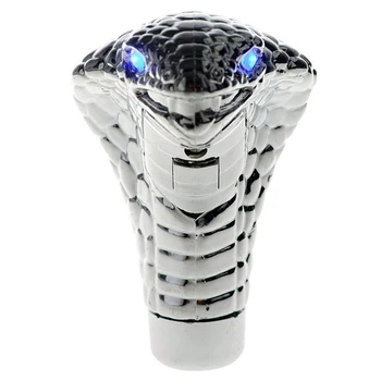 

Car Cobra Head Gear Shift Knob Touch Activated Ultra Blue Eye LED Light Handle Shifter MT/AT Gear Shifting Knob Fits Most Cars
