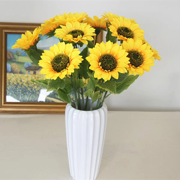 

High Quality Simulation Artificial Flower Fake Sunflower Photography Decoration for Wedding Home Party VE