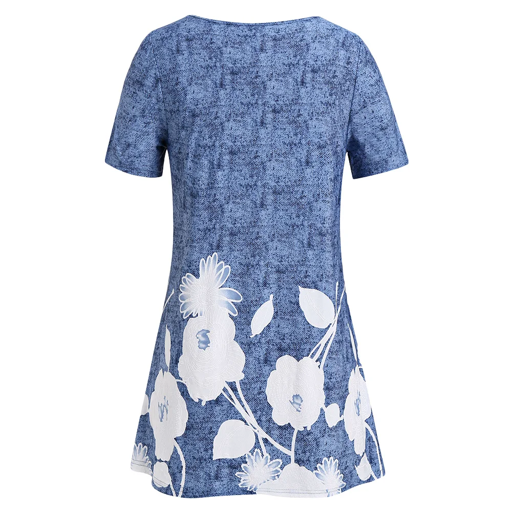 Rosegal زائد حجم النساء تي شيرت مطبوعة الفضاء صبغ الصيف قمم قصيرة الأكمام س الرقبة عارضة الأزهار طباعة المرأة تيز الملابس 2019 Rosegal زائد حجم النساء تي شيرت مطبوعة الفضاء صبغ الصيف قمم قصيرة الأكمام س الرقبة عارضة الأزهار طباعة المرأة تيز الملابس 2019