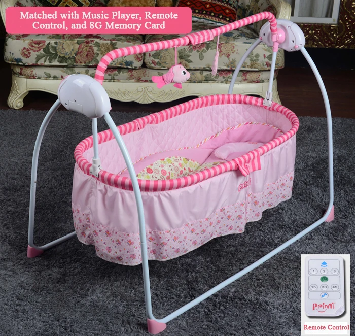 Versão de Rede Cadeira do Bebê Automático com Controle Grande Cama Berço Elétrico Bebê Crianças Berço Remoto Inteligente Sono 3 Grande versão do bebê berço elétrico cama
