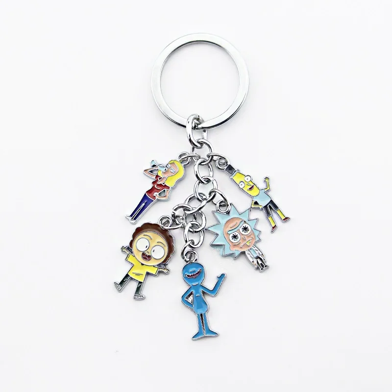 

Anime Rick and Morty keyring Action Figure Collection Model Toy pendant rick morty keychain Figures Gifts For Car Bag Jewelry